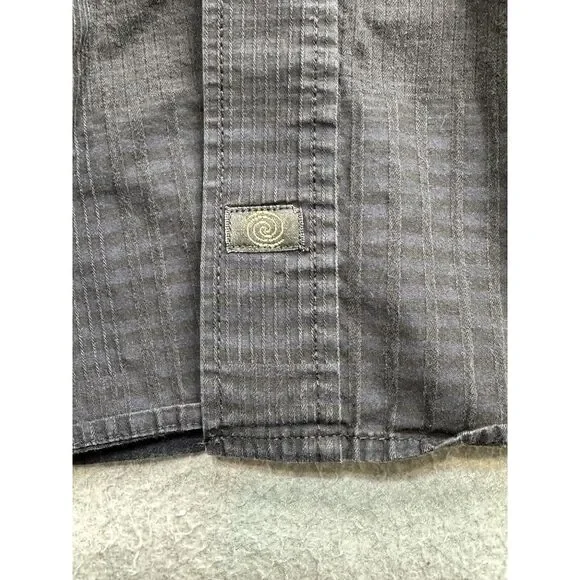 F/X Fusion Shirt Adult Medium Black Blue‎ Geometric Preppy Designer Casual Mens - Picture 4 of 9